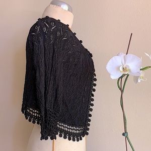 Diane Von Furstenberg Crochet Silk Viscose Bolero